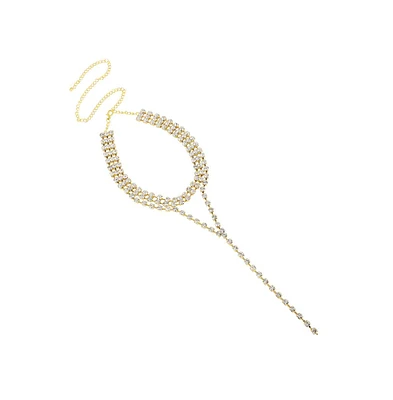 Sohi Crystal Multi-Layer Necklace