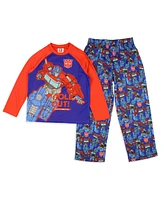 Transformers Boys Optimus Prime Roll Out Autobots 2 Piece Long Sleeve Pajama Set
