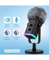 ZealSound Usb Microphone K66Pro Bundle with Furry Windscreen D65K