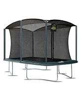 Plexalife 8 x 12 Ft Rectangular Outdoor Trampoline Set with Premium Safety Enclosure Gymnastics Rectangular Trampoline for Kids and Adults