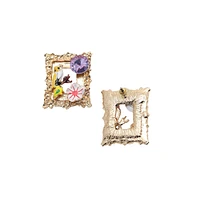 Sohi Floral-Portrait Drop Earrings