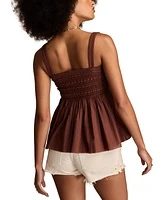 Lucky Brand Women's Smocked Lace Tank Top