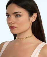 Ettika Oval Dome Baguette Chain Necklace