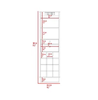 Depot E-shop Zircon Bar Cabinet, Twelve Built-in Wine Rack, Two Drawers, Black