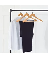 WeThinkStorage 20pk Premium Hotel Quality Space-saving Wood Hanger With Wide Shoulders