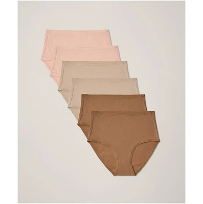 Pact Organic Cotton Everyday High Rise Brief 6-Pack