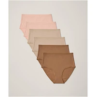 Pact Organic Cotton Everyday High Rise Brief 6-Pack