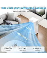 Zafro 10,000 Btu Portable Ac, 3-in-1 with Fan & Dehumidifier, Fast Cooling, Sleep Mode, 24H Timer, Easy Setup & Move – for Home, Bedroom, Offic
