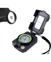 Aofar Af-4090 Lensatic Compass, Aluminum Alloy, Signal Mirror, Whistle, Fishing Hook for Hiking, Camping, Fishing, Boatin