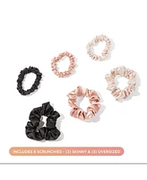 Night Assorted Satin Scrunchies 6-pack