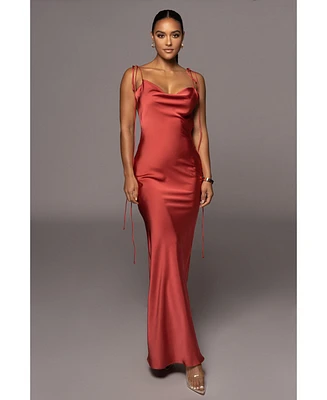 Jluxlabel Women's Irresistible Satin Maxi Dress