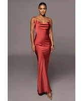 Jluxlabel Women's Irresistible Satin Maxi Dress