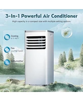 Zafro 10,000 Btu Portable Ac, 3-in-1, Cools 450 Sq.Ft, Fast Cooling, Sleep Mode, Timer, Remote, Quiet