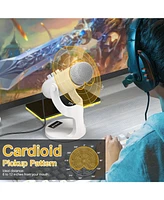 ZealSound Usb Microphone, Quick Mute, Noise Cancel for Phone, Pc, PS5, with Gain Control, Echo Monitor, Volume Adjust for Asmr, Streaming