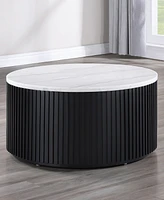 Bramwell 36" Wood Marble Top Cocktail Table