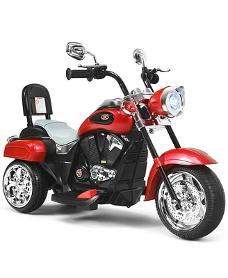 6V Powered Toddler 3-Wheel Motorbike Ride On Toy with Horn and Headlight