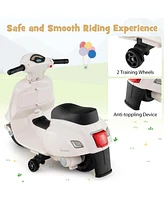 Licensed Vespa Kids Ride on Motorcycle with Led Headlight and Horn Sound