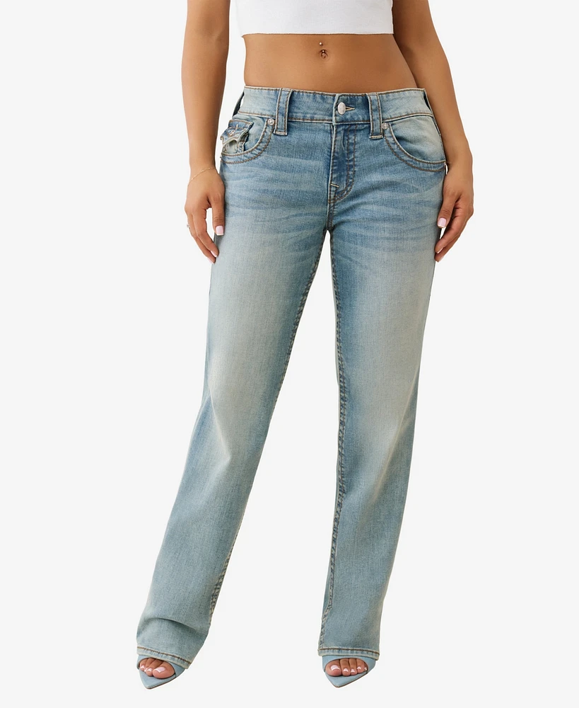 True Religion Women's Ricki Relaxed Big T Flap Jeans