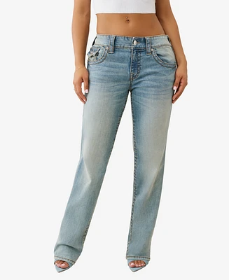 True Religion Women's Ricki Relaxed Big T Flap Jeans