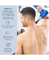 LifePro Sonic Lx Professional Percussion Massage Gun with Heat, 9 Speeds & 10 Attachments for Deep Tissue Relief