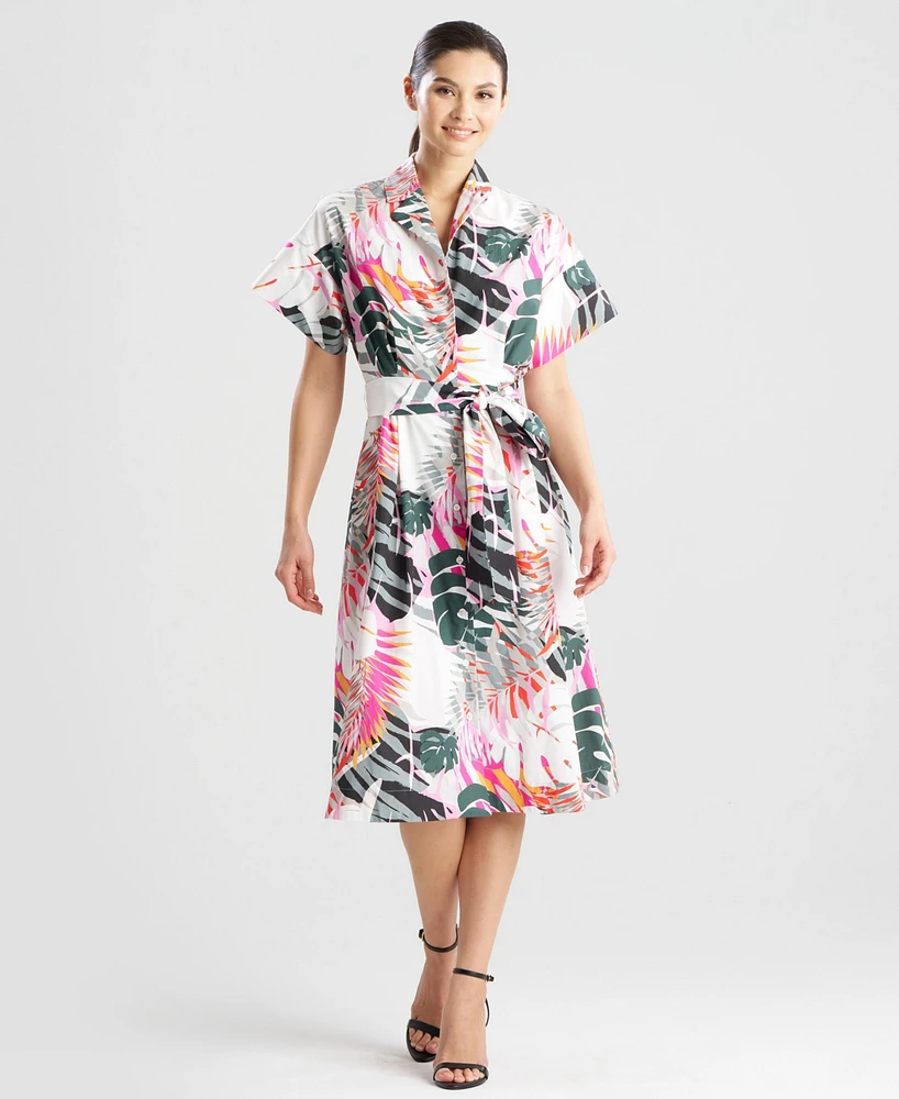 Natori Women's Cotton Short-Sleeve Shirtdress
