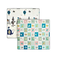Slickblue Double-Sided Baby Play Mat Soft Crawling Floor Mat for Kids Activity and Tummy Time