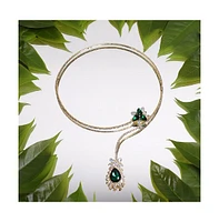 Sohi Teardrop Stone Lariat Necklace
