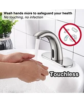 Aquaterior 5" Touchless Bathroom Faucet with Rectangle Vessel Sink Auto Sensor
