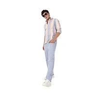 Campus Sutra Men's Cotton Plaid Button Up Shirt