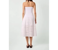 WeWoreWhat Women's Ribbed Cotton Midi Dress