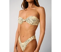 WeWoreWhat Ruched Tie Bandeau Top