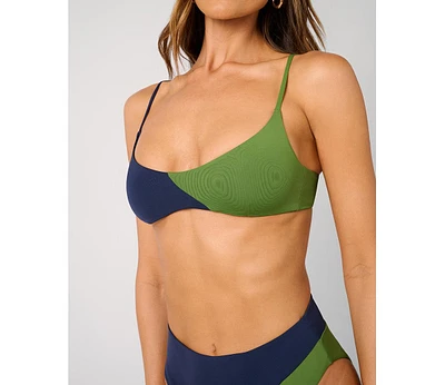 WeWoreWhat Women's Colorblock Tie Back Top