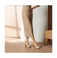 Aiguafreda Canvas Espadrille Sandal Wedges