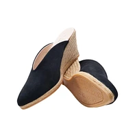 Truja Suede Espadrille Mule Wedges