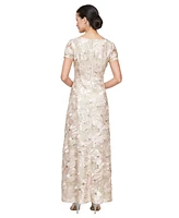 Alex Evenings Women's Soutache Sequined Evening Gown