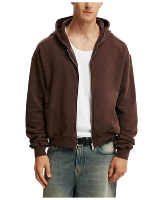 Cotton On Men's Cropped Zip Up Hoodie