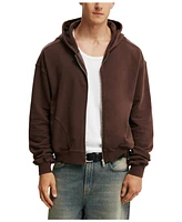 Cotton On Men's Cropped Zip Up Hoodie