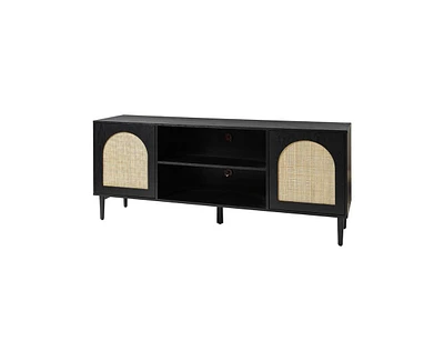 Hulala Home Modern Uirico Tv Stand for TVs up to 65" with Push-to-open Doors