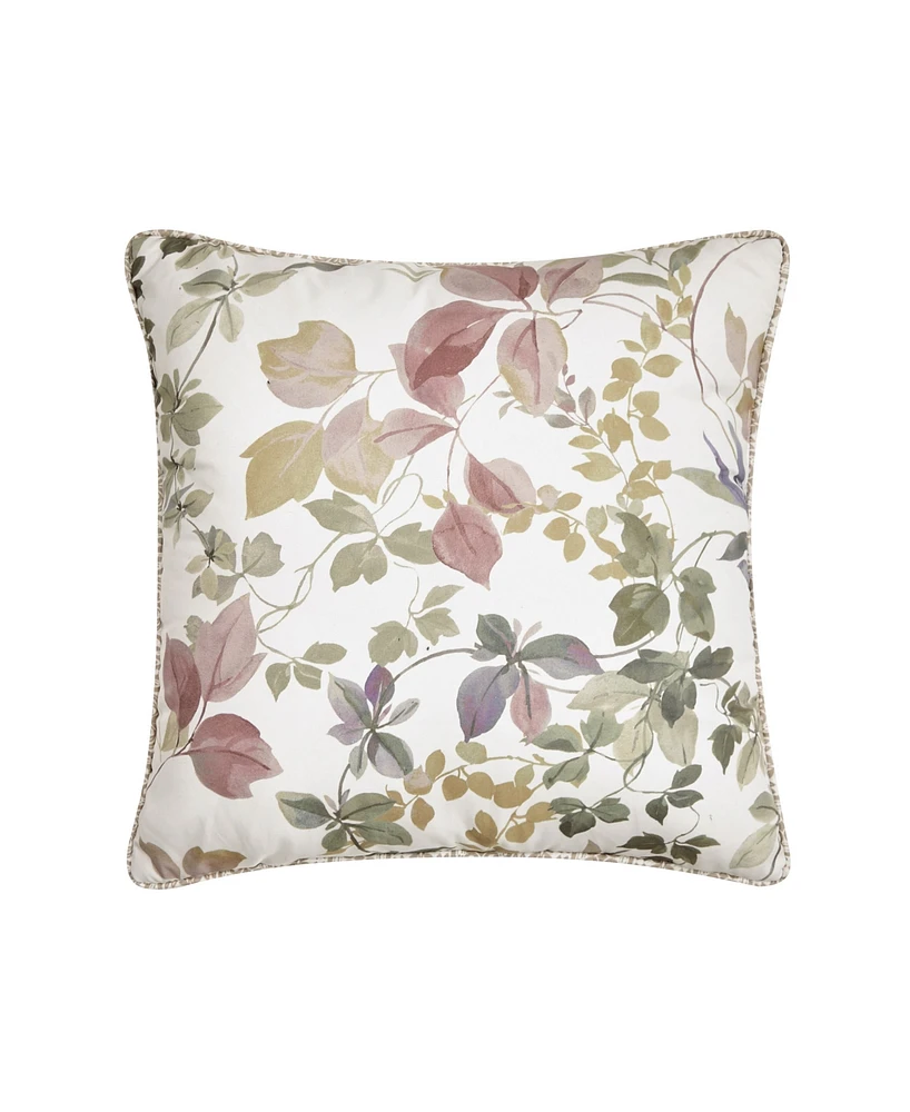 Royal Court Rosewood Evergreen Square Decorative Pillow, 16" x 16"