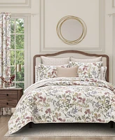 Royal Court Rosewood Botanical Leaf 3-Pc. Quilt Set, Twin/Twin Xl