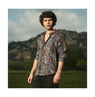 Campus Sutra Men's Multicolour Regal Foliage Shirt