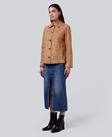 Furniq Uk Women's Suede Shirt Jacket, Created For Macy's