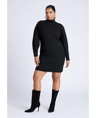 Eloquii Plus Turtleneck Mini Sweater Dress