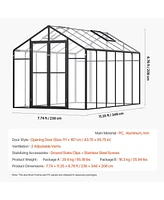Slickblue Polycarbonate Greenhouse Outdoor Walk-in Greenhouse for Garden