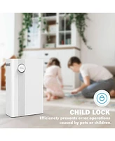 Mooka KJ203F-142 Home Air Purifier for Large Rooms with True Hepa Air Filter