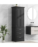 Casainc 70"H Tall Storage Cabinet with 3 Drawers for Bathroom or Office Use