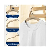 SereneLife 150 Pack Velvet Hangers - Non-Slip with 360° Swivel Hook
