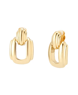 Robert Lee Morris Soho Ribbed Doorknocker Clip-On Earrings