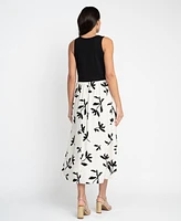 Seraphine Women's Maternity Mixed Media Midi Dress