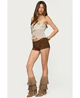 Edikted Women's Astra Beaded Sheer Strapless Top